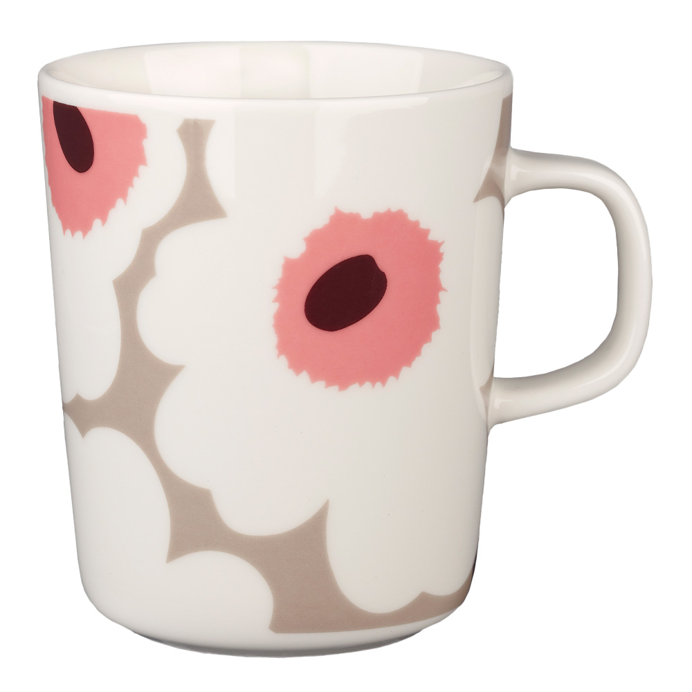 Marimekko Unikko Mugg 25 cl Beige Rosa Vit present presenttips