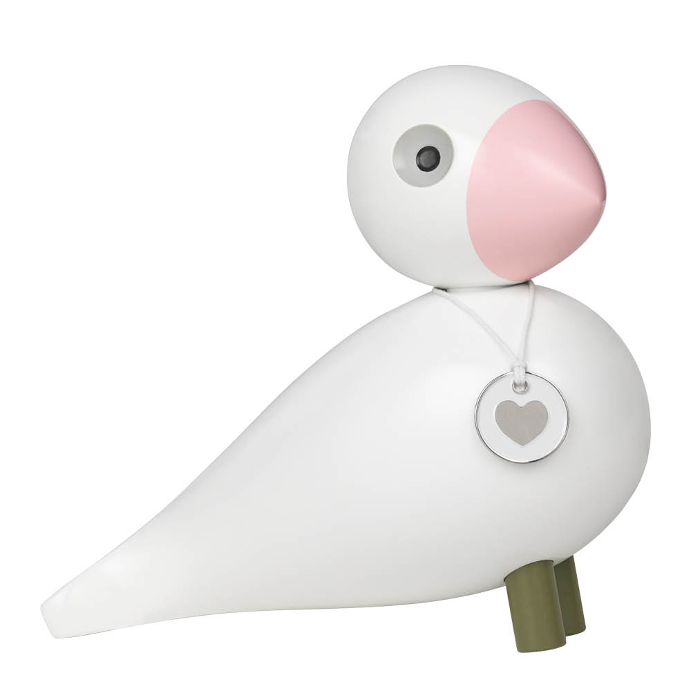 Kay Bojesen - Sångfågel Love 15.5 cm Vit/Rosa