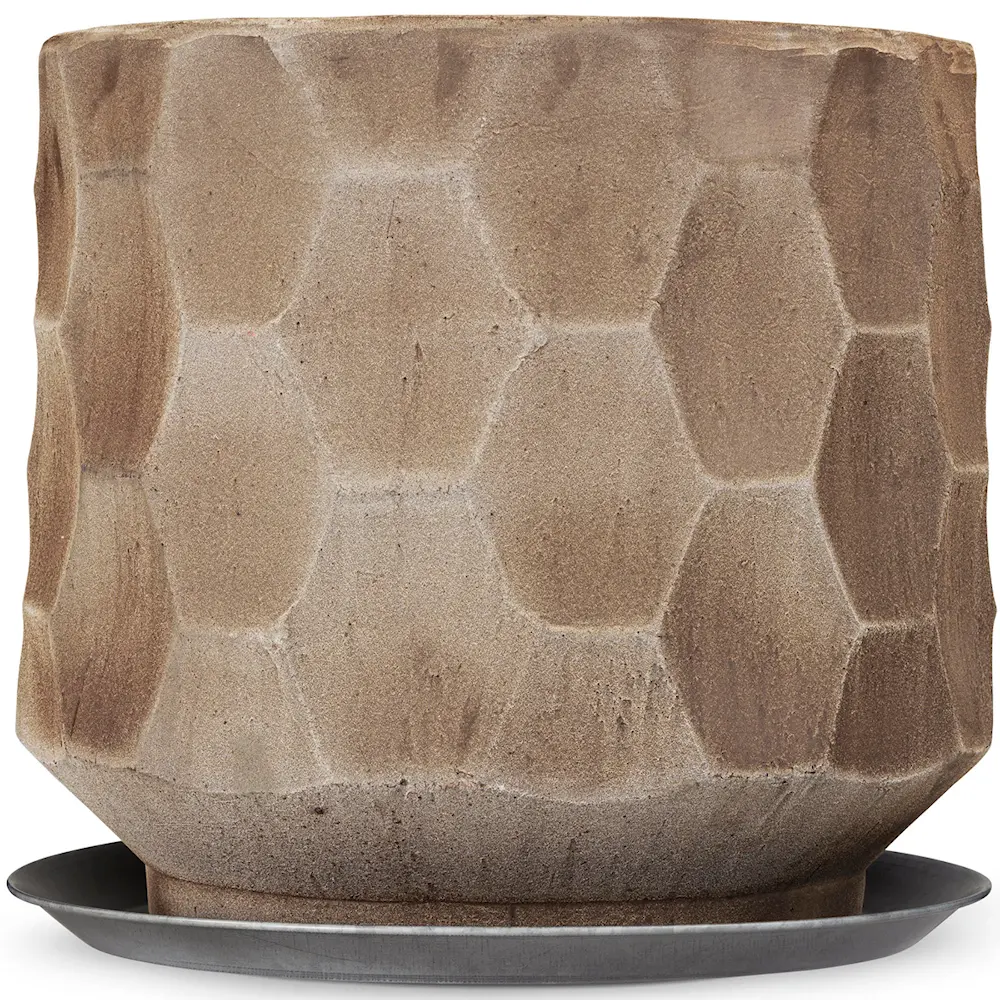 Gro blomsterpotte 43 cm lys sand