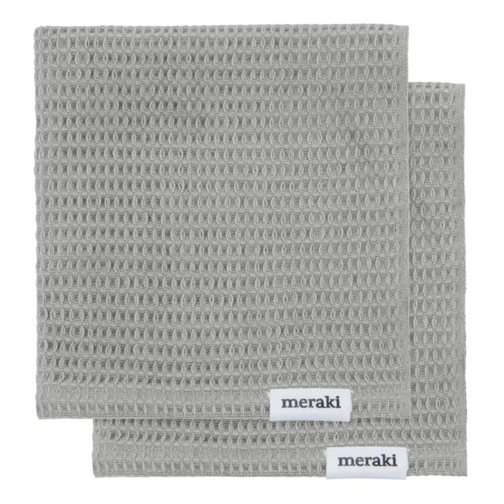 Läs mer om Meraki - Pumila Diskduk 30x30 cm 2-pack Ljusgrå
