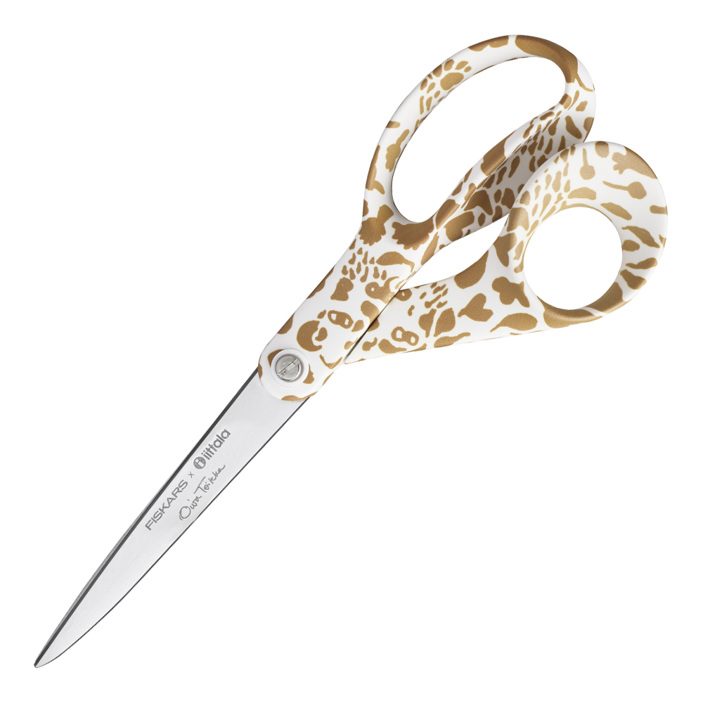 Läs mer om Fiskars - Oiva Toikka Collection Universalsax 21 cm Cheetah brun