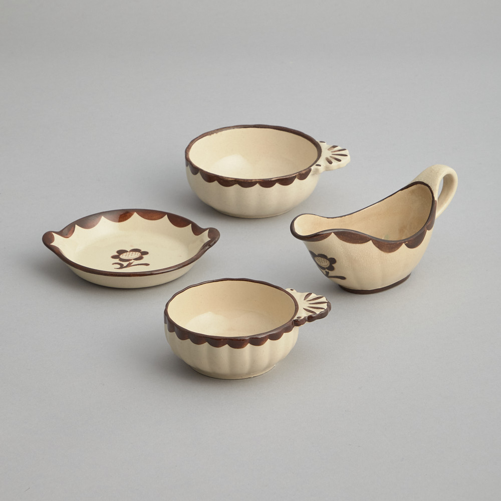 Gustavsberg - SÅLD "Pyro" Såssnipa och Skålar 3 st