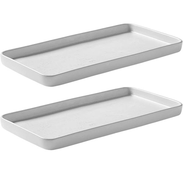 Läs mer om Aida - Raw Tallrik rektangulär 34x18 cm 2-pack Arctic White