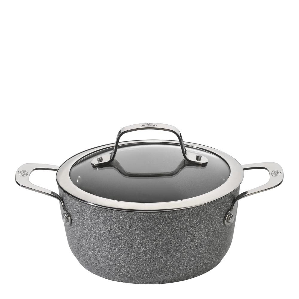 Ballarini - Salina Ti-X Granit gryte m/glasslokk 24 cm 4,7L