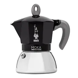 Bialetti Moka induksjon espressokoker 4 kopper svart