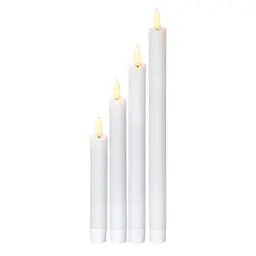 Star Trading Flamme LED-kynttilä ajastimella 4 kpl Valkoinen 
