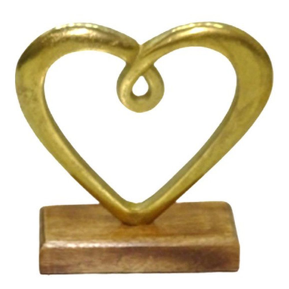 Läs mer om Dorre - Hedy Skulptur Hjärta 16 cm Guld