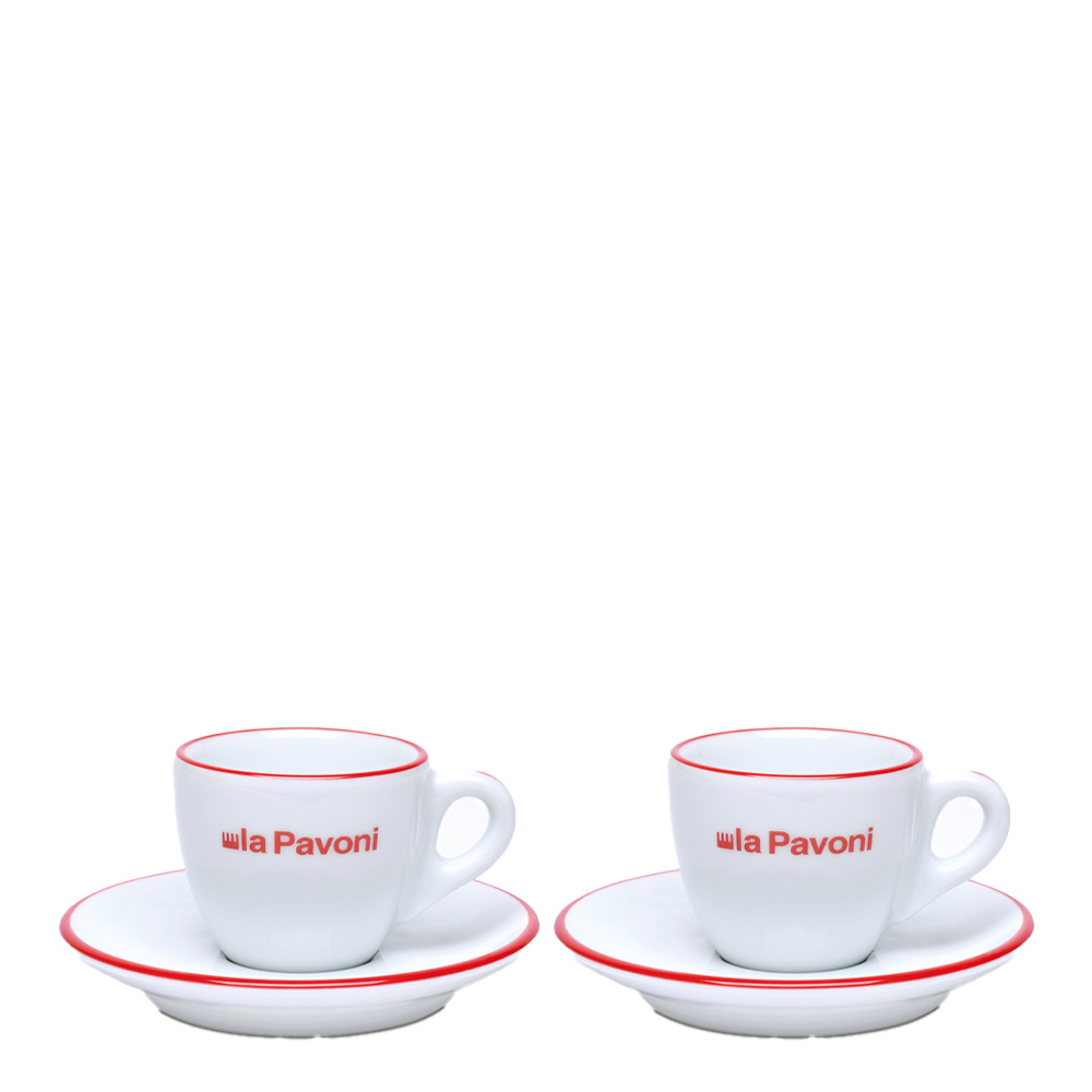 La Pavoni – Espressokoppar Keramik 7,5 cl 2-pack Vit