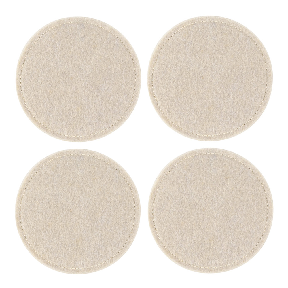 ZicZac - Glasunderlägg 10 cm 4-pack Beige