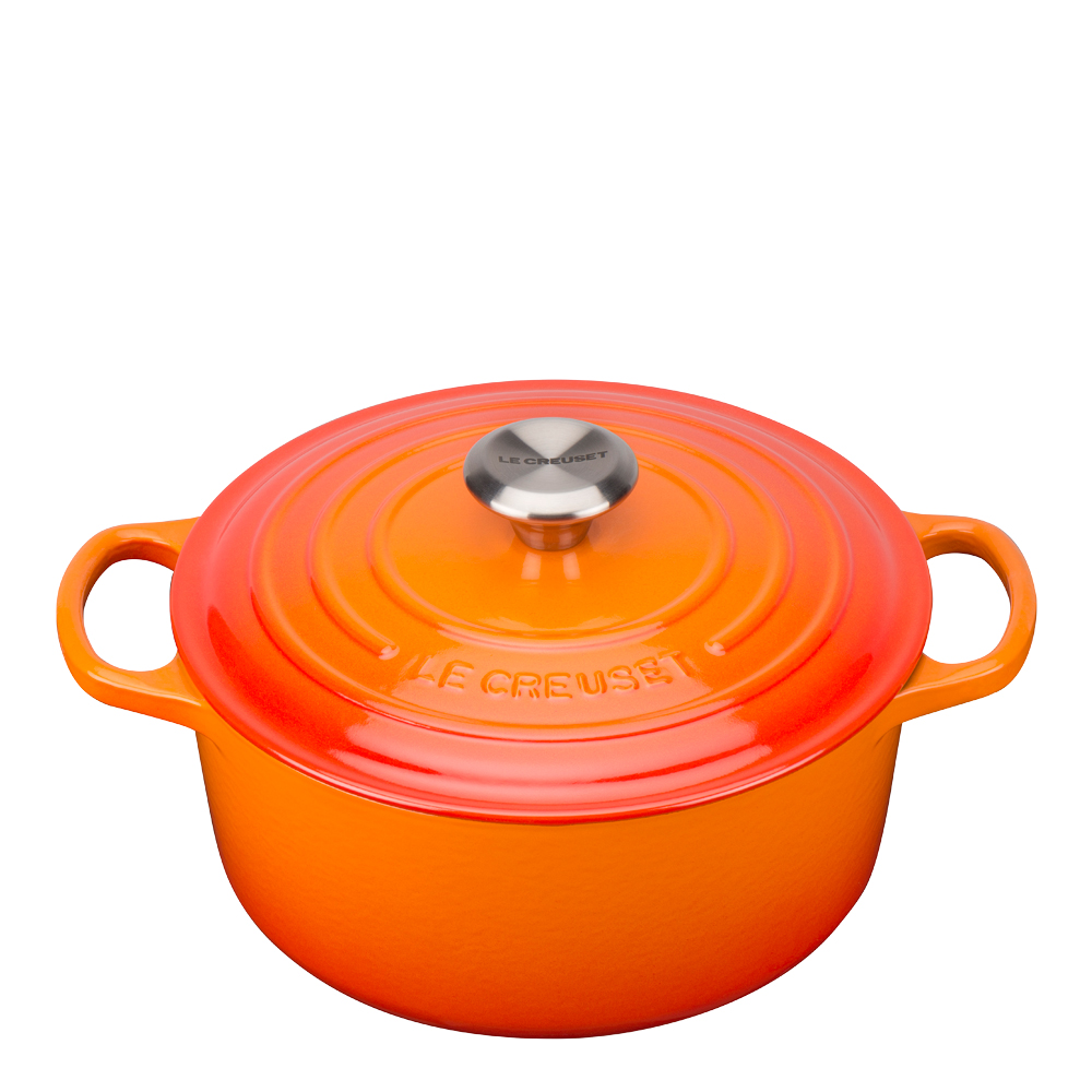 Läs mer om Le Creuset - Signature Gjutjärnsgryta rund 24 cm 4,2 L Vulkan