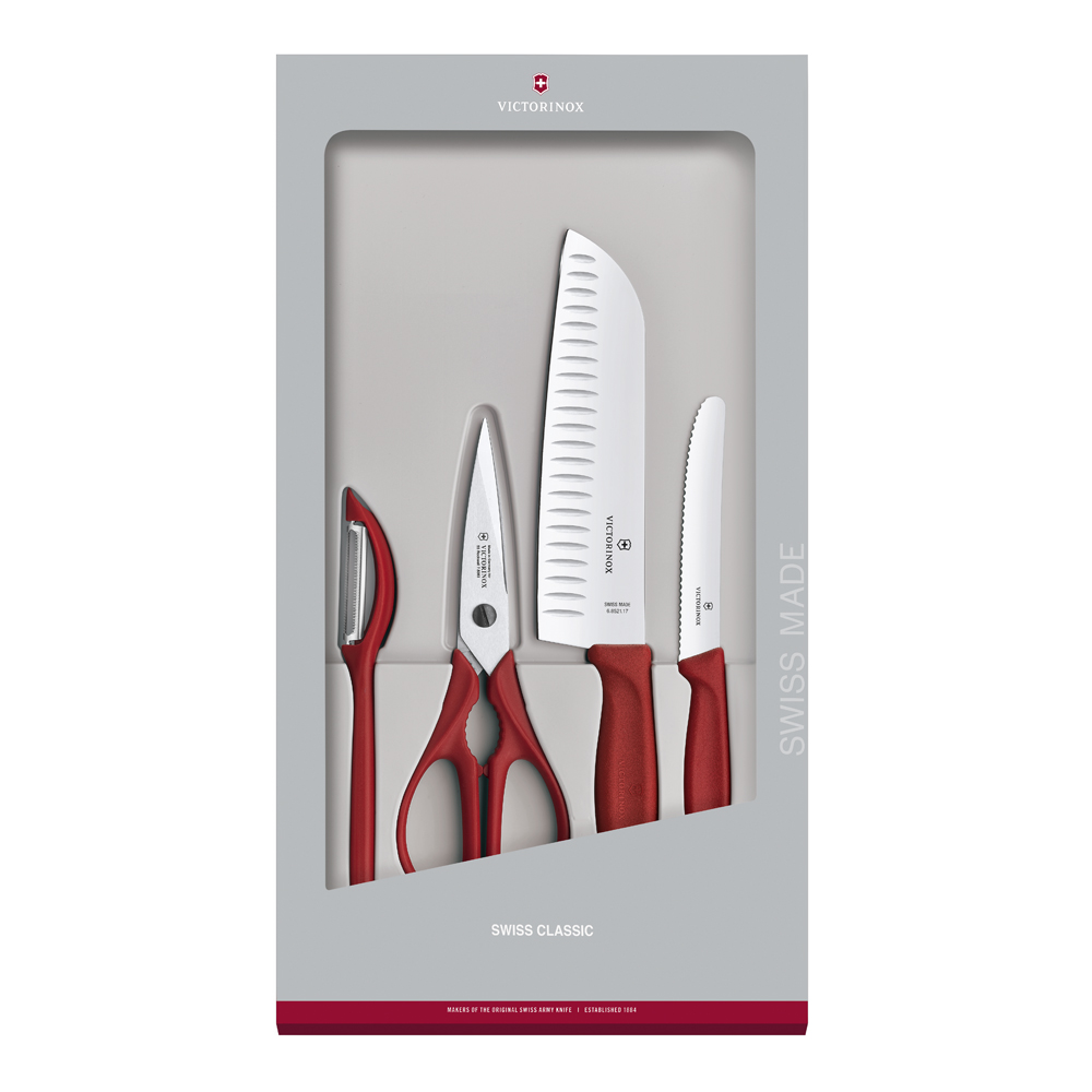 Victorinox Swiss Classic Knivset 4 delar Röd