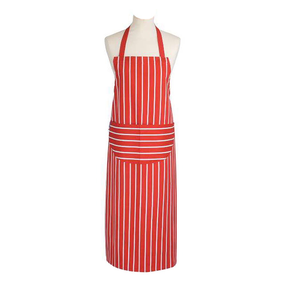 Dexam – Butcher’s Stripe Förkläde lång Röd