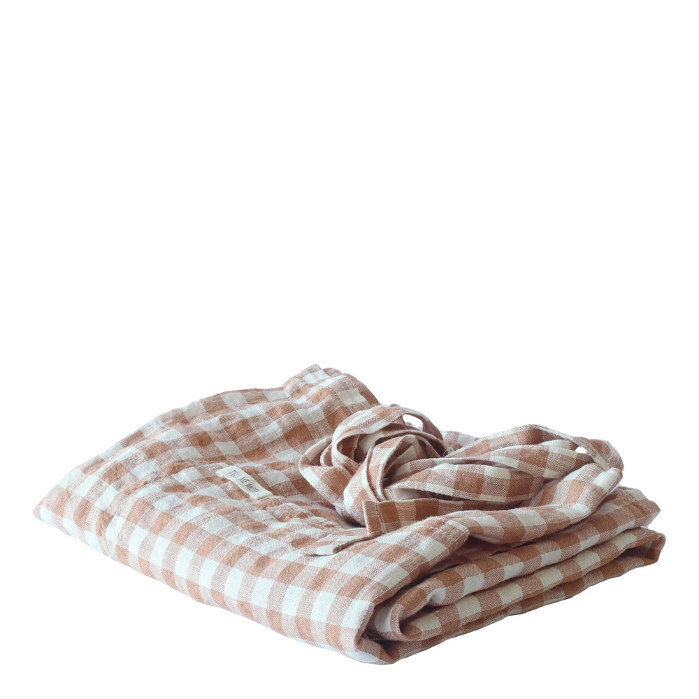 Tell Me More Interiors - Gingham Förkläde 90x75 cm Biscuit