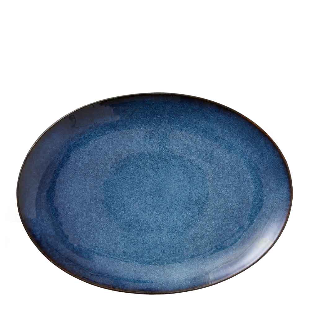 Läs mer om Bitz - Fat Oval 45x34 cm Mörkblå