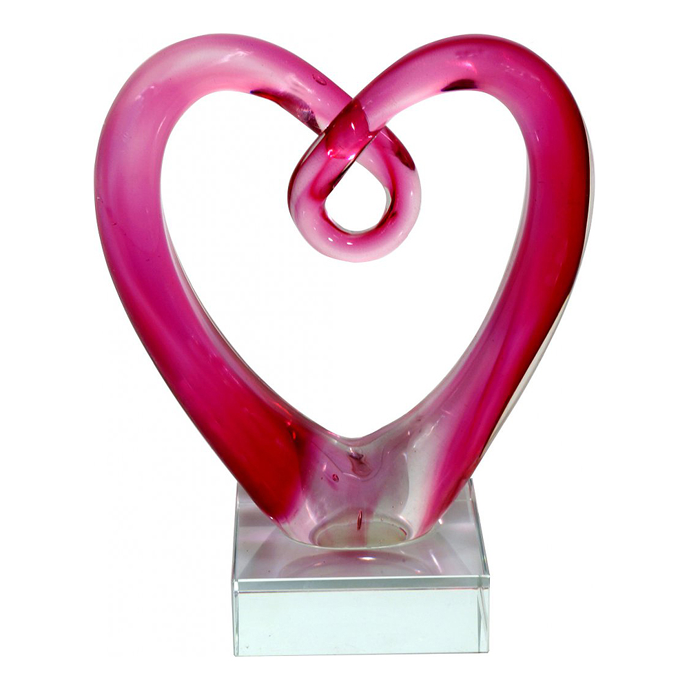 Läs mer om RBA Sweden - Glasskulptur Hjärta 12,5 cm Rosa