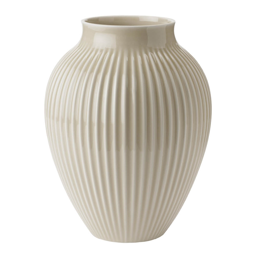 Läs mer om Knabstrup Keramik - Ripple Vas 27 cm Sand