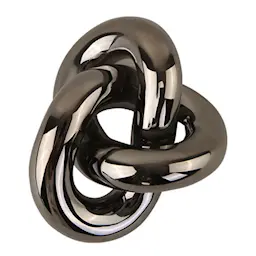 Cooee Knot Table Skulptur 6 x 11,5 x 9 cm Mörk silver
