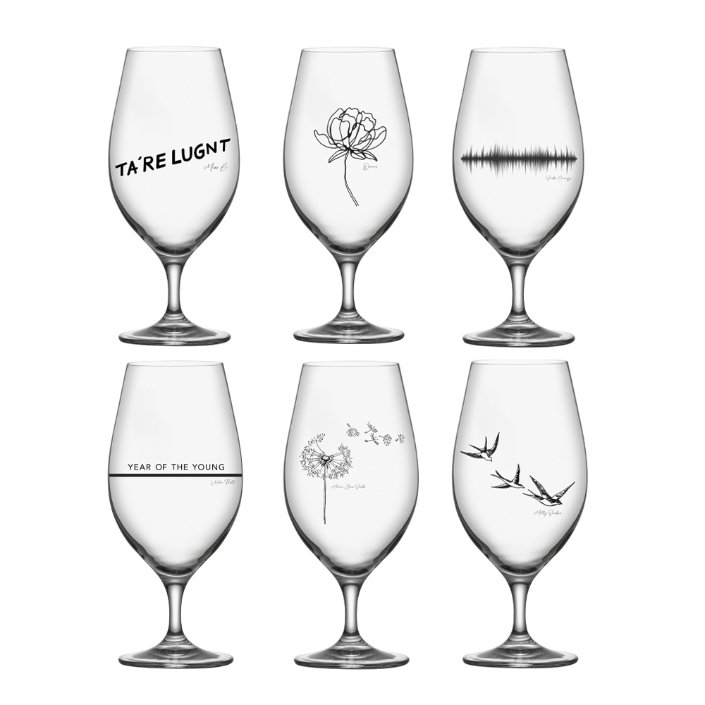 Kosta Boda - Don´t Stop The Music Ölglas 40 cl 6-pack