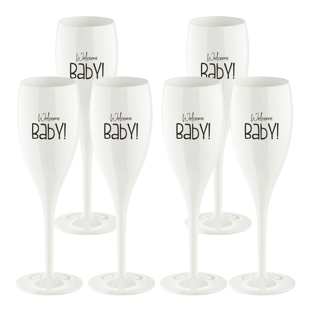 Koziol – Cheers Champagneglas 10 cl Staycation 6-pack Welcome Baby
