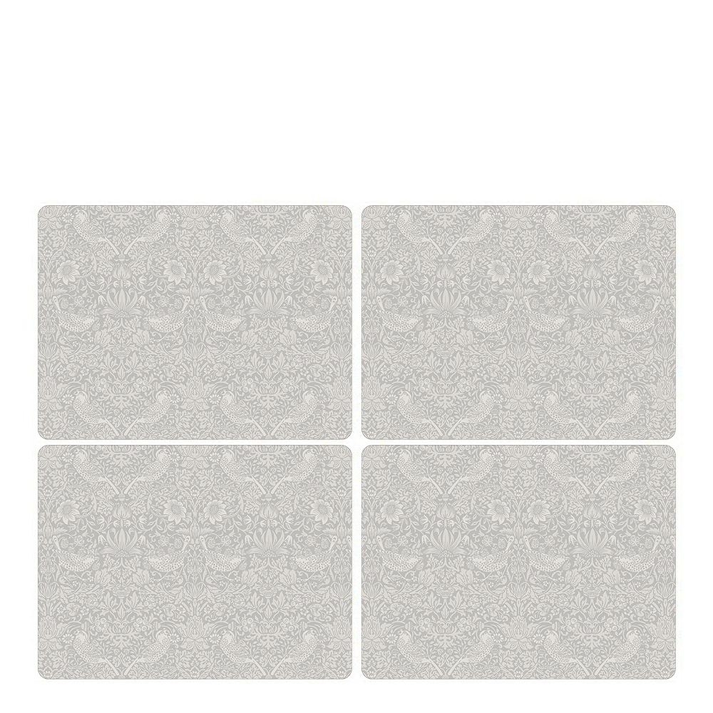 Morris & Co - Strawberry Thief Tablett 30x40 cm 4-pack Pure Vit