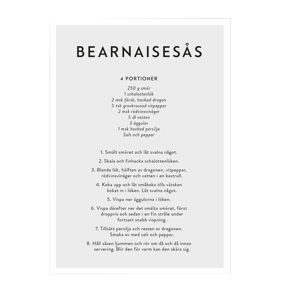 Kunskapstavlan® - Poster Mini Print A5  Bearnaisesås