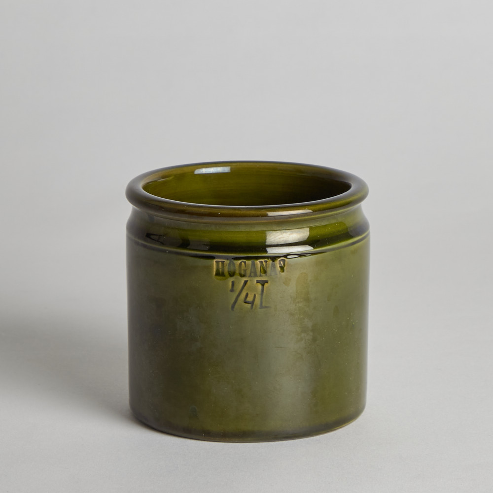 Höganäs Keramik - SÅLD Krus 1/4 liter Grön Glasyr
