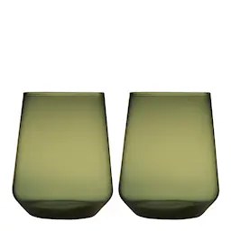 Iittala Essence Glass 35 cl 2-pk Mosegrønn 