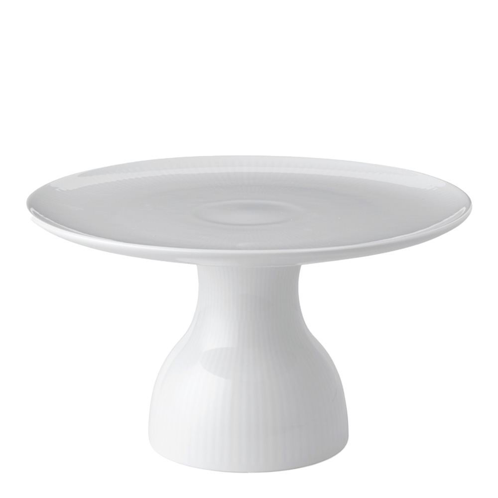 Royal Copenhagen – White Fluted Tallrik på fot 20 cm Vit