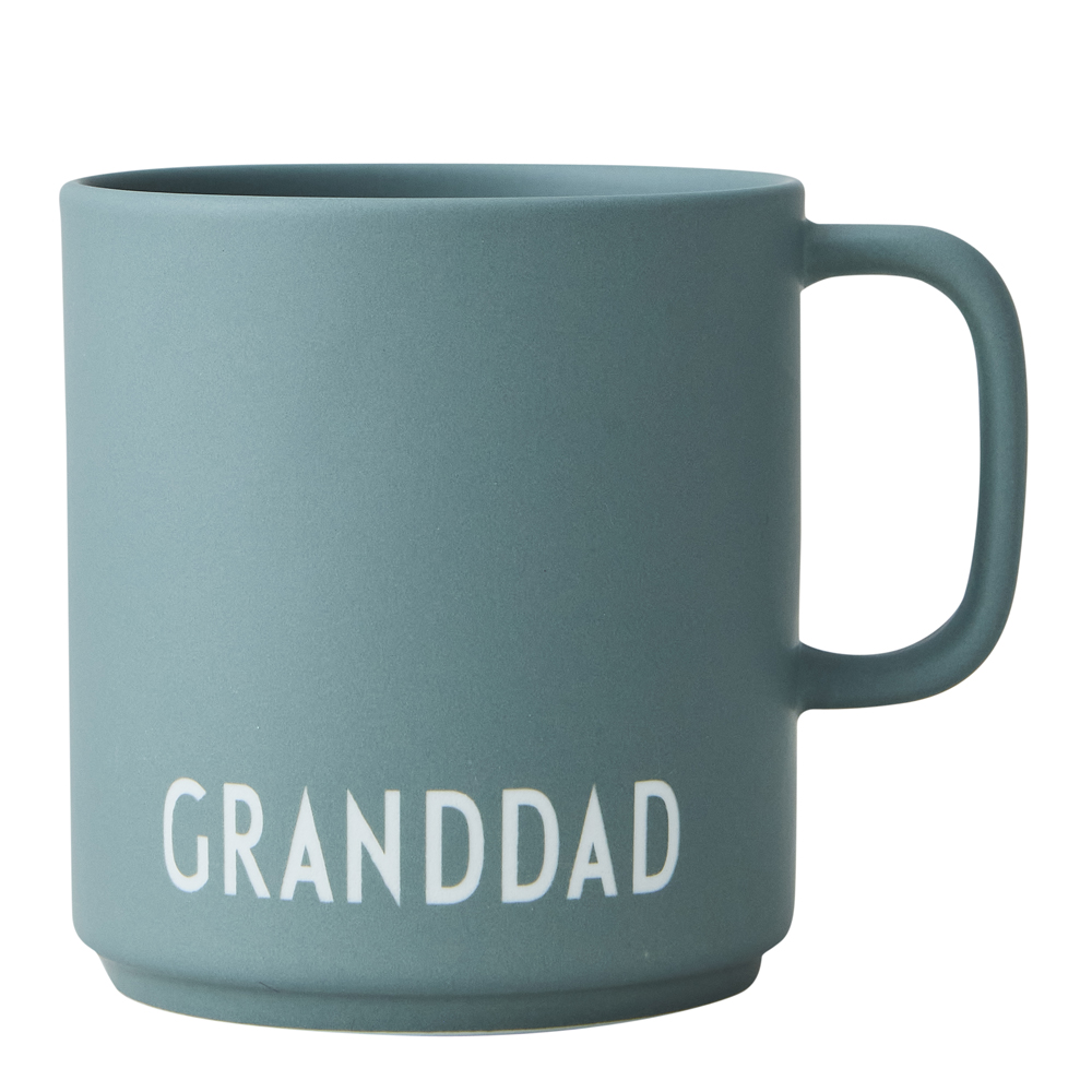 Design Letters – Favourite Cup med öra  Granddad Grön