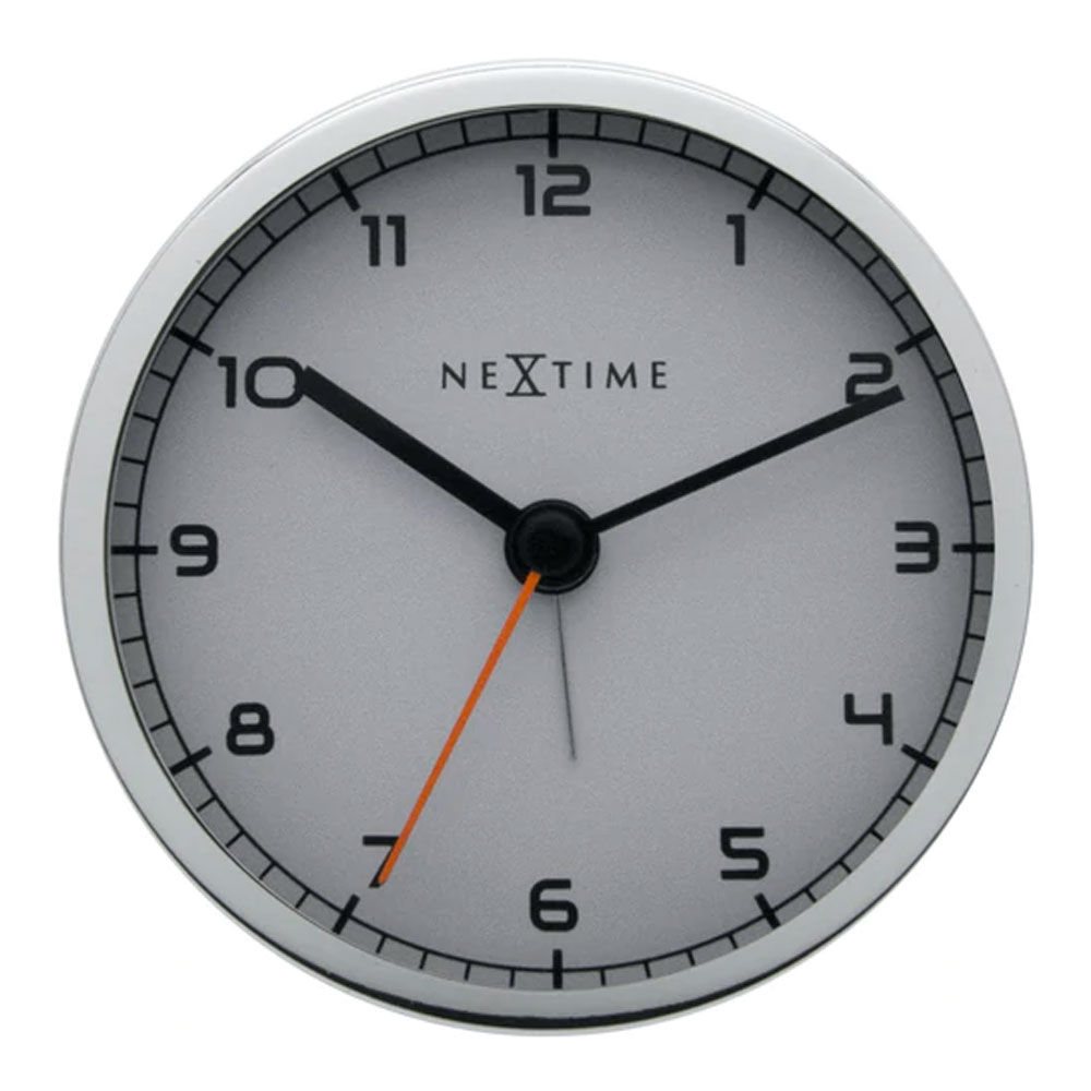 NeXtime – Company Alarm Klocka 9 cm Vit/Metall