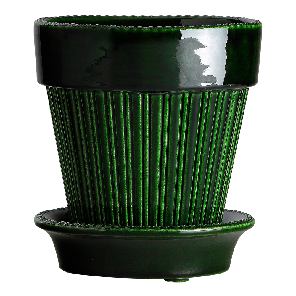 Läs mer om Bergs Potter - Simona Kruka/fat 16 cm Grön emerald