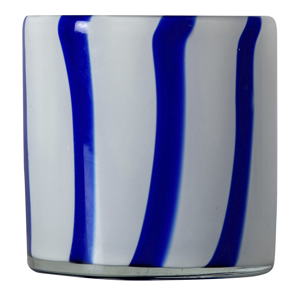 Calore Kynttilälyhty 10×10 cm Sininen/Valkoinen