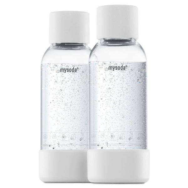 Läs mer om MySoda - Flaska till Kolsyremaskin 2-pack 0,5 L White
