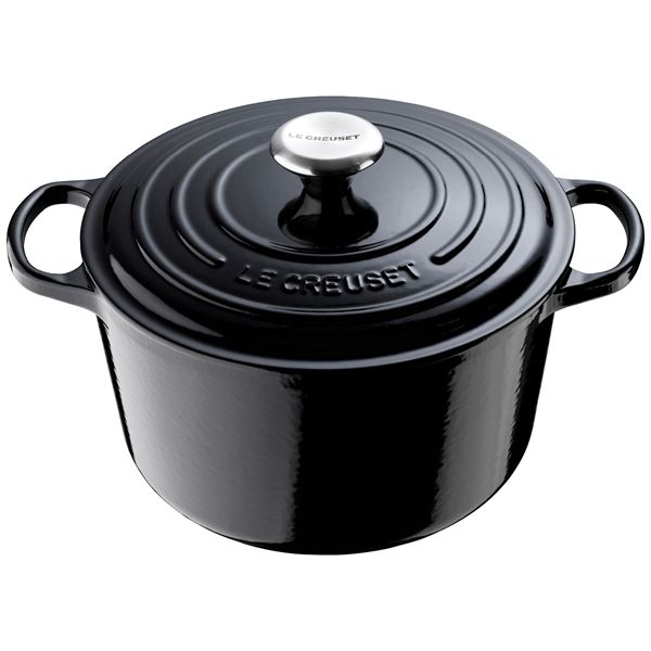 Läs mer om Le Creuset - Signature Gjutjärnsgryta rund 26 cm 6,3 L Svart