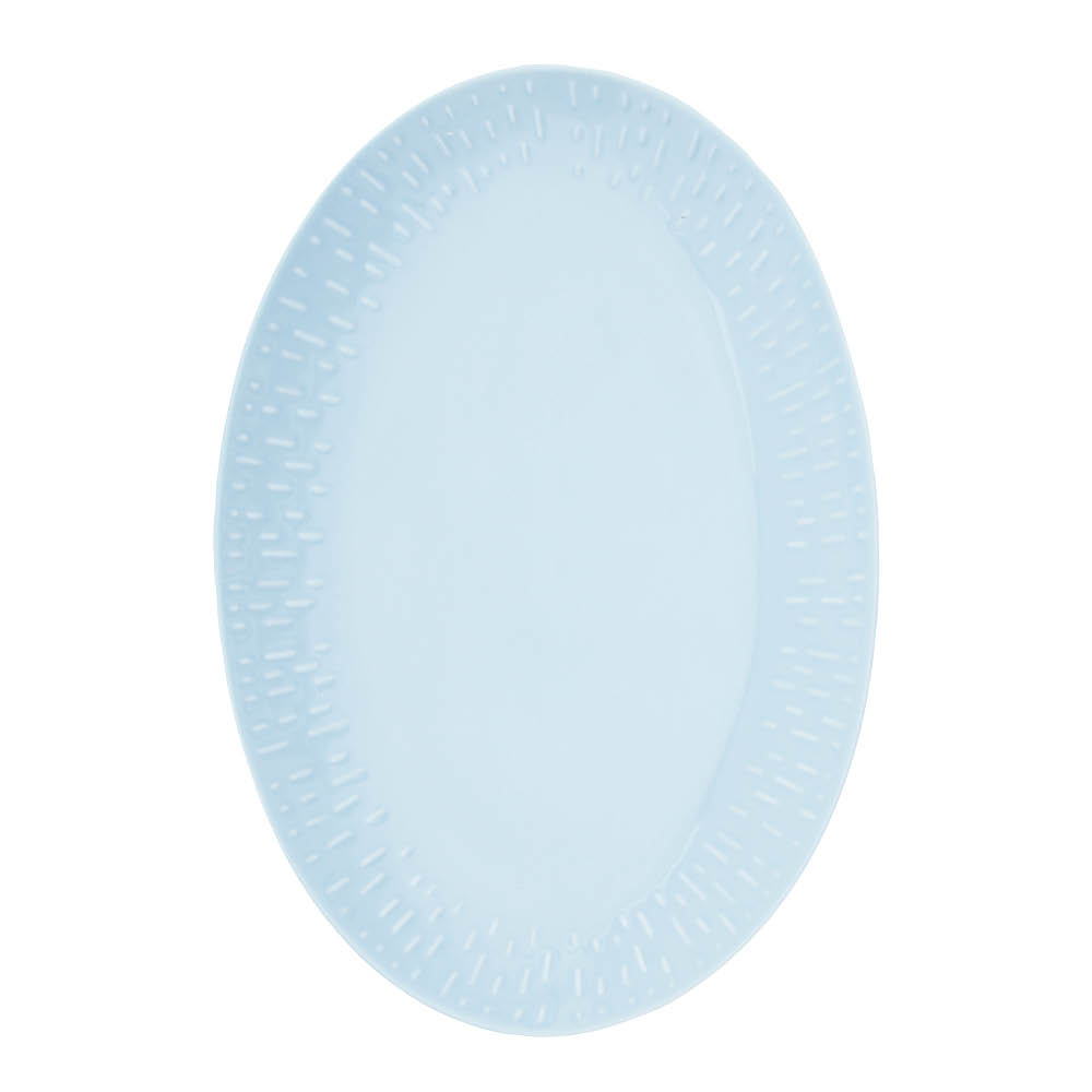 Aida – Confetti Uppläggningsfat ovalt 36×25 cm Aqua