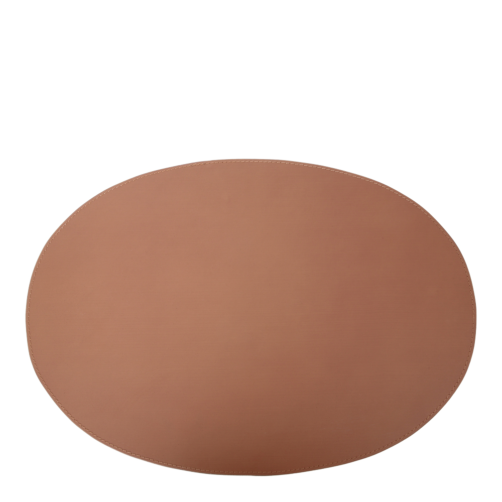 Örskov - Leather Tablett Oval 34x47 cm Cognac