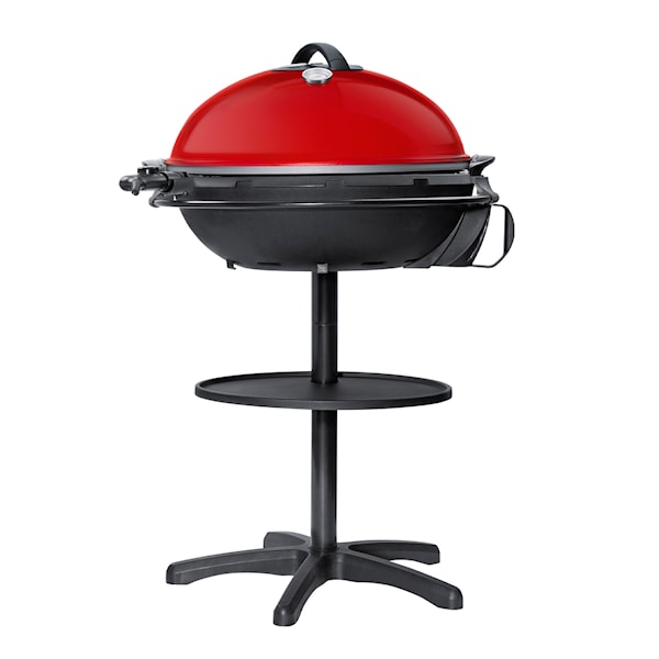 Stående Grill med Lock Röd/Svart 