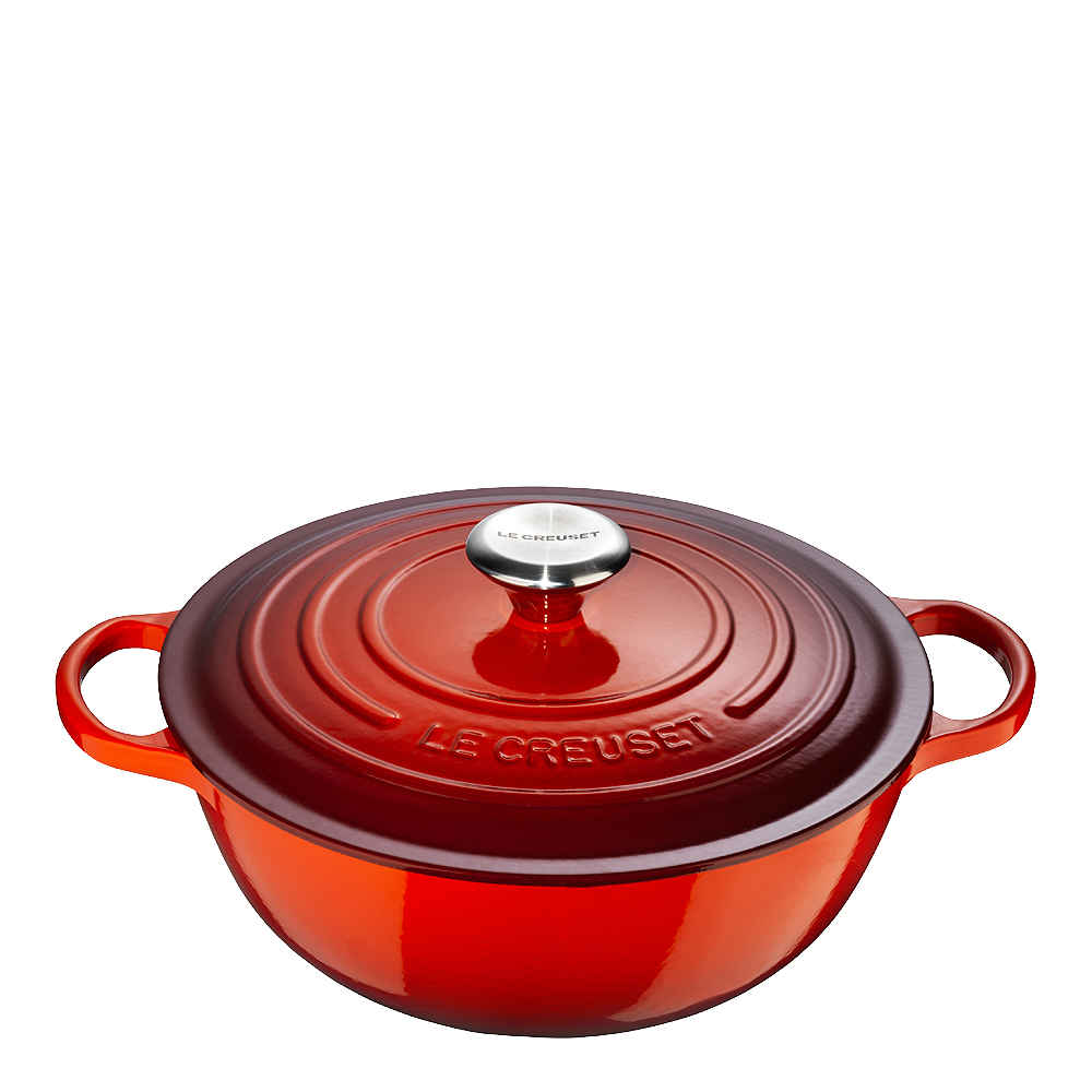 Läs mer om Le Creuset - Gjutjärnsgryta rund 32 cm 7 L Cerise