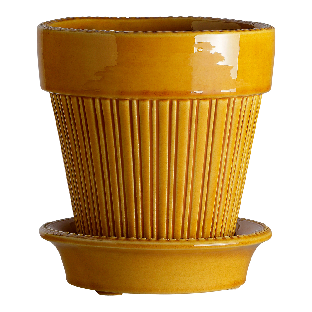 Bergs Potter – Simona Kruka/fat 14 cm Gul amber