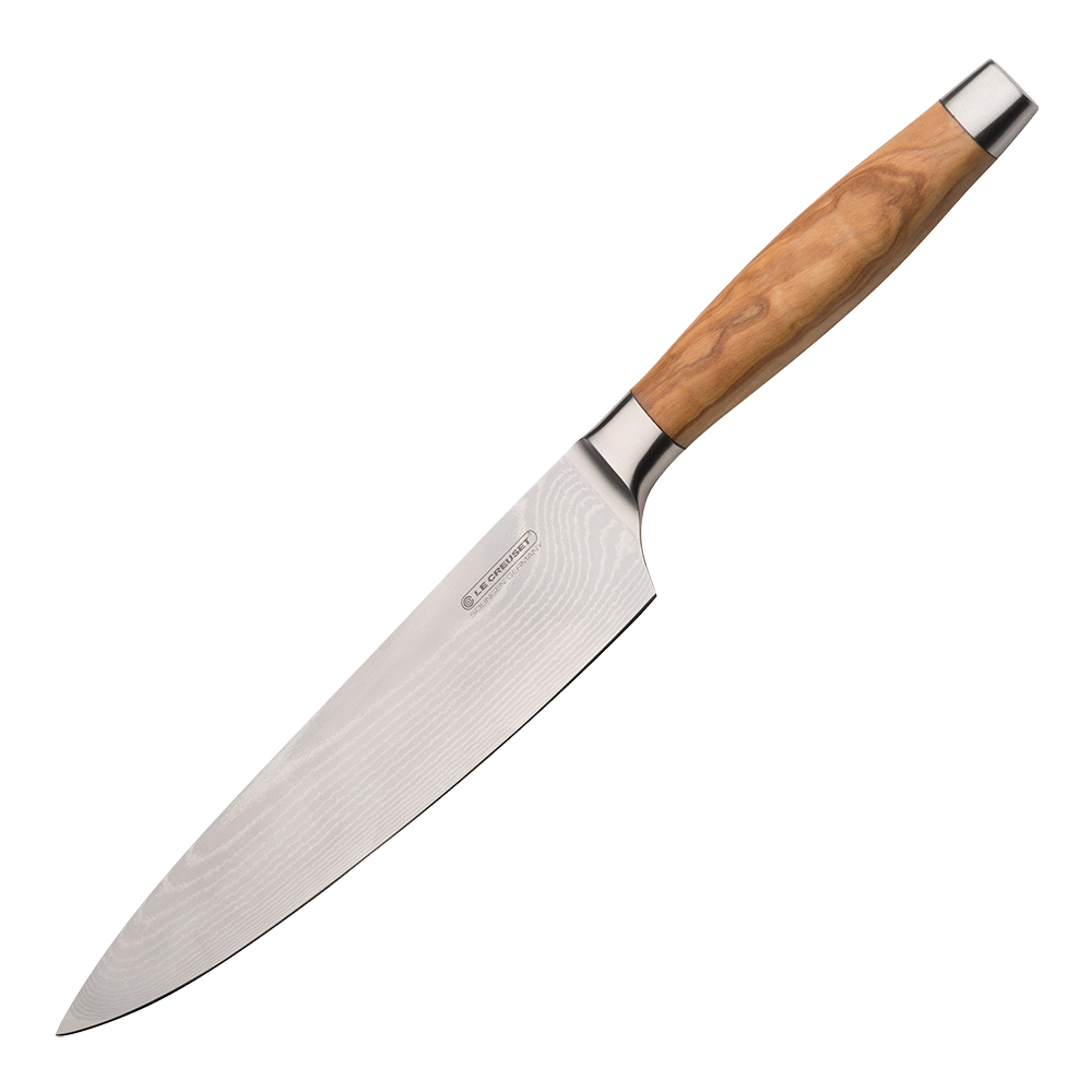 Läs mer om Le Creuset - Kockkniv 20 cm Olivträhandtag