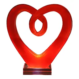 RBA Sweden Glasskulptur Hjärta 20 cm Röd