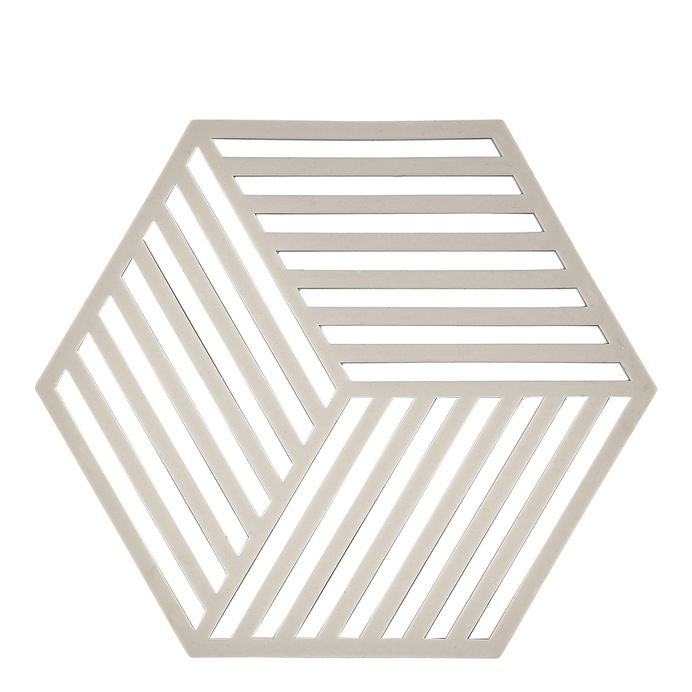 Läs mer om Zone Denmark - Hexagon Grytunderlägg SilIkon 16 cm Varmgrå
