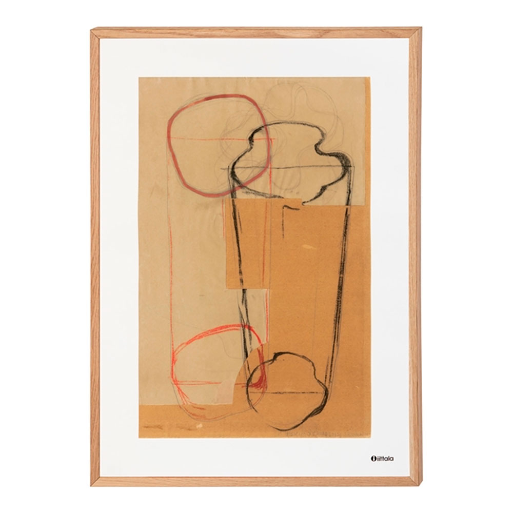 Iittala – Aalto Affisch Skiss 50×70 cm Brun