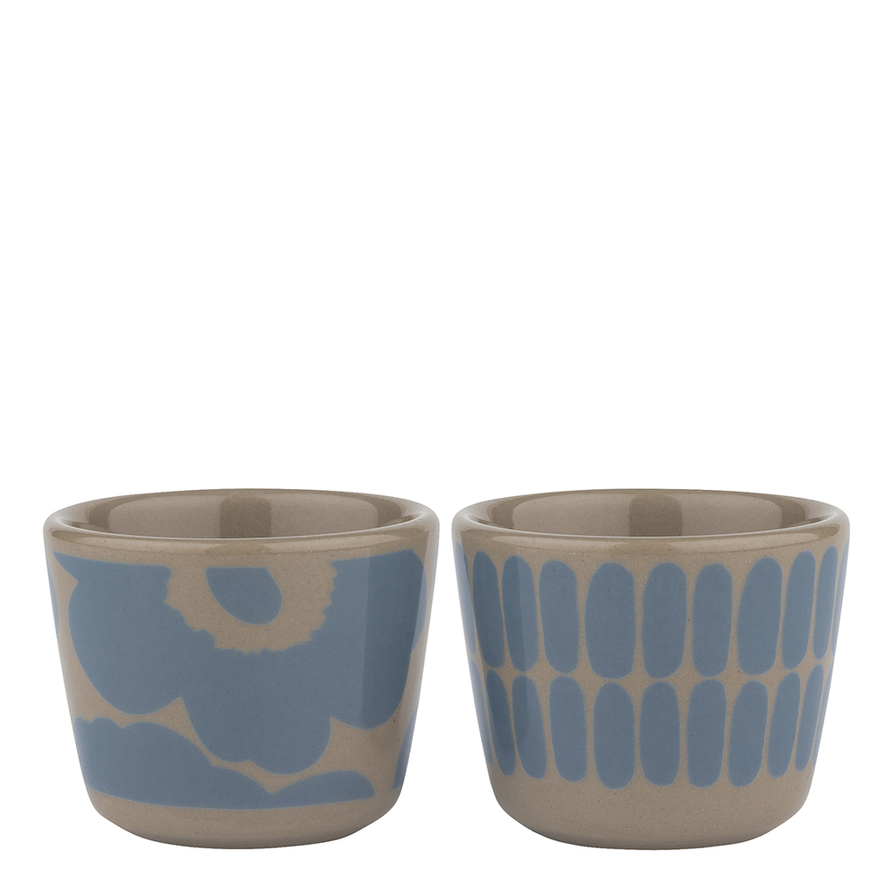 Marimekko - Oiva Alku Äggkopp 2-pack Beige/Blå