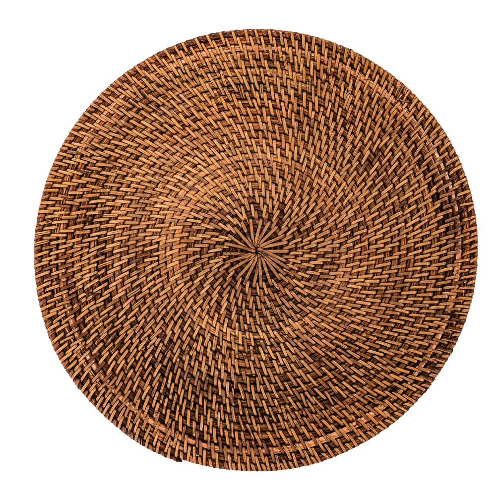 ZicZac – Rattan Bordstablett 36 cm Rotting/Mörkbrun