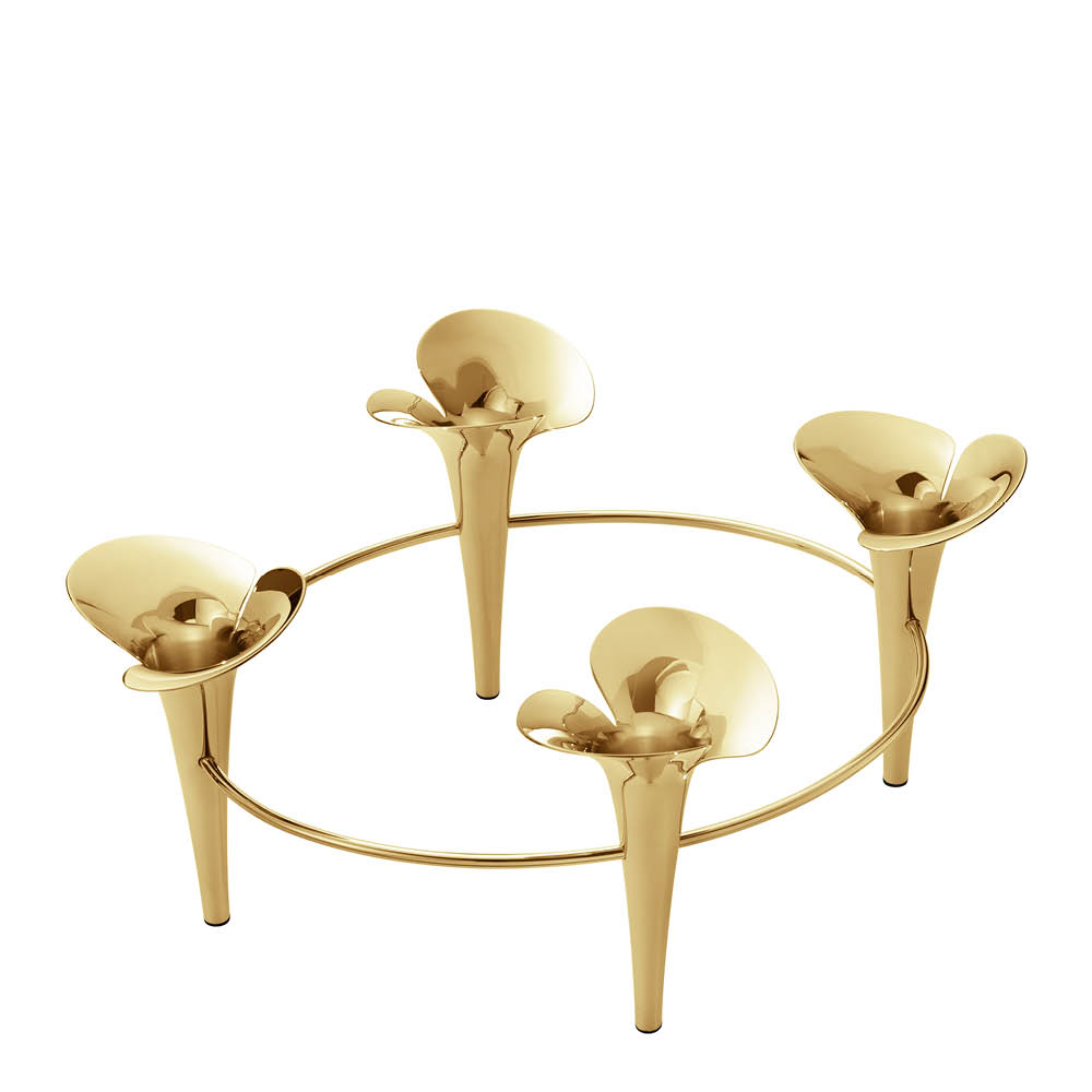 Georg Jensen - Bloom Botanica Ljusstake 34 cm Guld