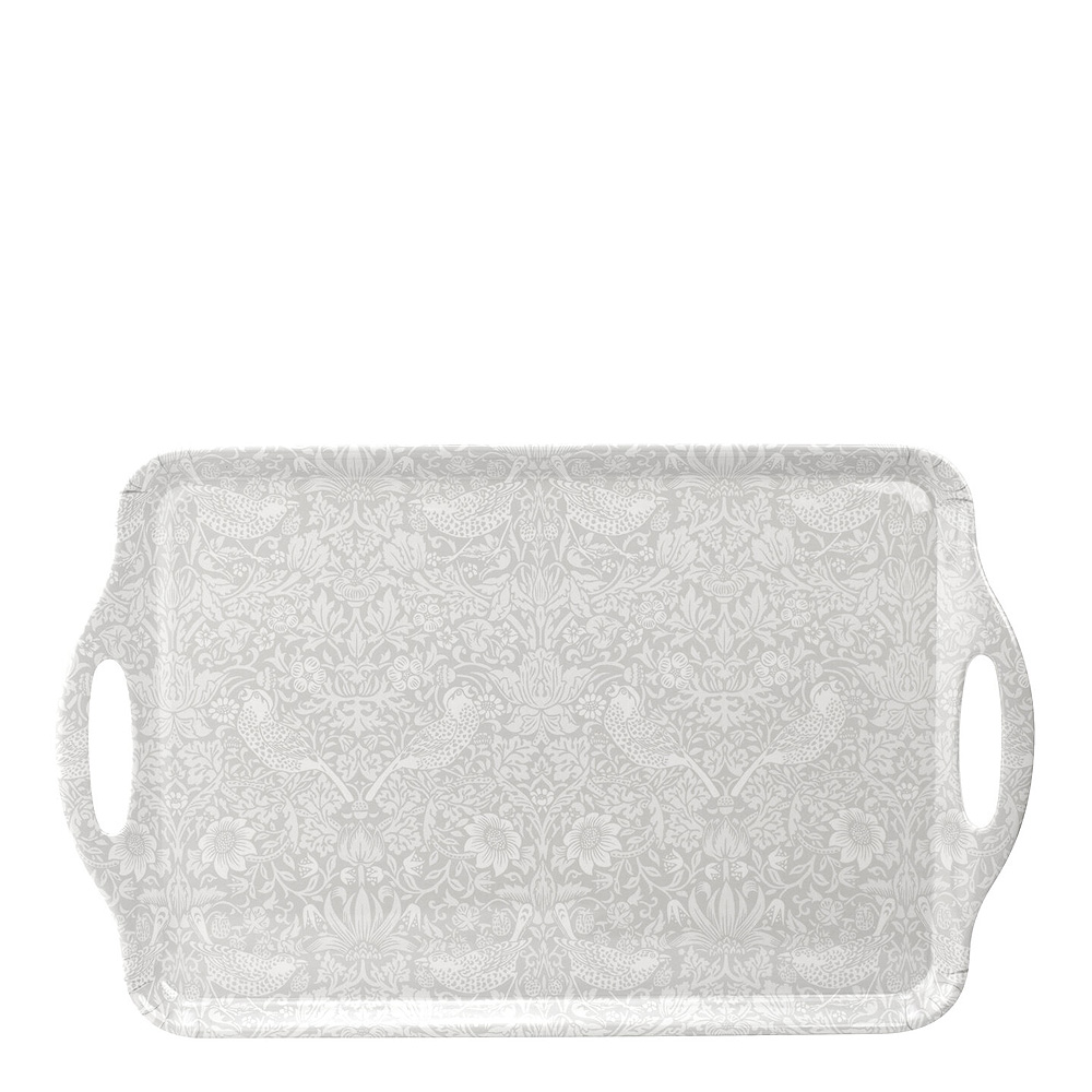 Strawberry Thief Bricka med handtag 48x29,5 cm Pure Vit