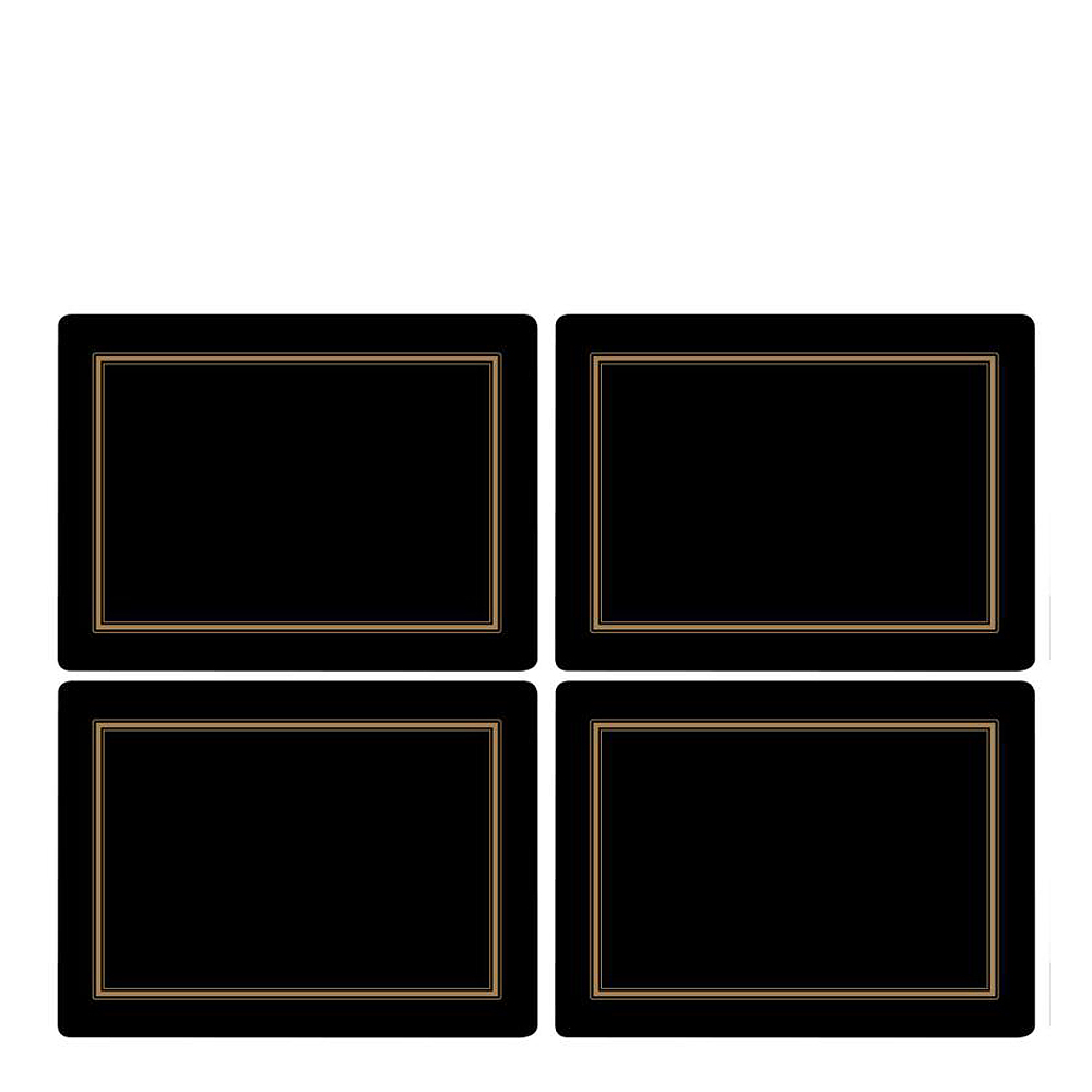 Pimpernel – Classic Tablett 40×30 cm 4-pack Svart