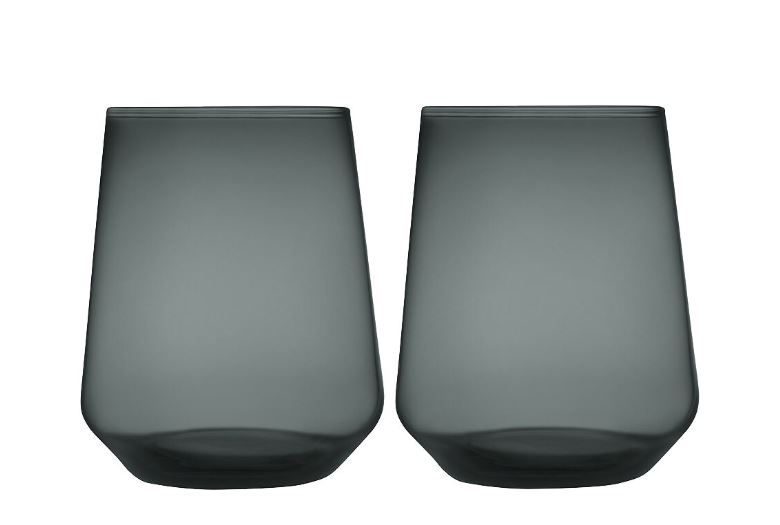 Läs mer om Iittala - Essence Glas 35 cl 2-pack Mörkgrå