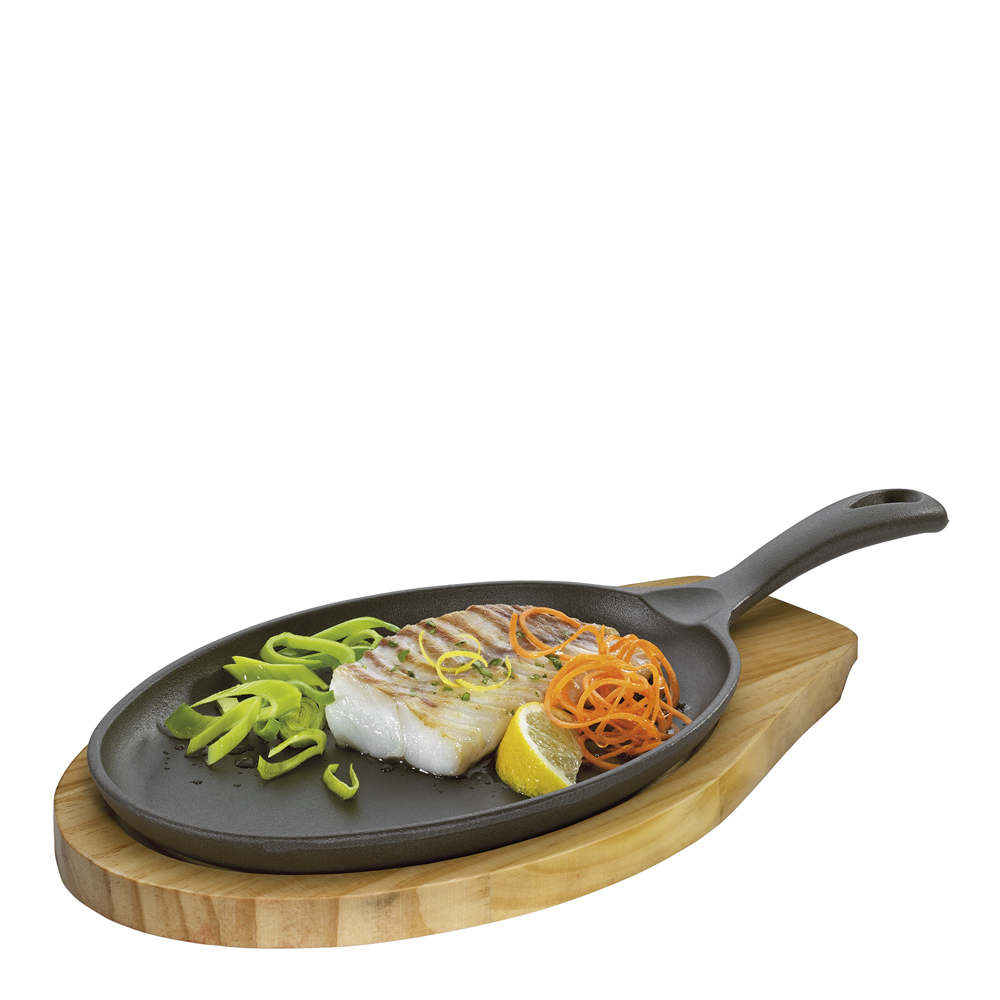 Läs mer om Küchenprofi - BBQ Grill-/Serveringspanna med träfat 39x20 cm